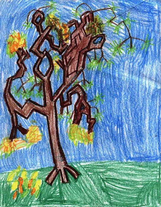 fall tree drawing