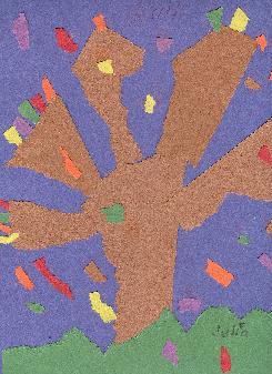 Construction Paper Tree by Julia