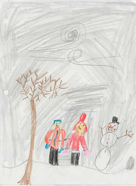 Carina's snowman drawing
