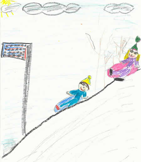 Clare's sledding picture