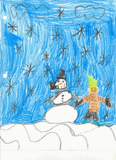 Mia's Snowman Drawing