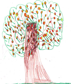 Samantha's fall tree drawing