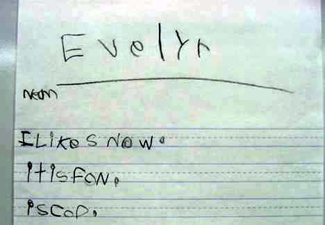 Evelyn's Winter Work