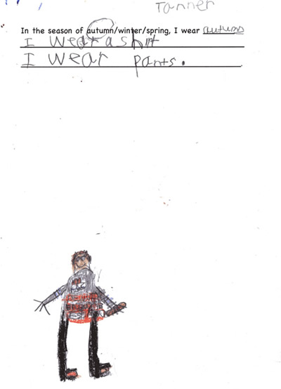 Tanner's Fall Drawing