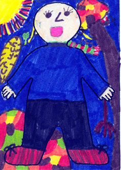 student person drawing