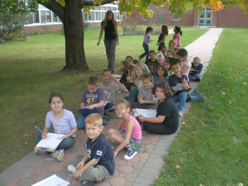 Miss A with our Tree