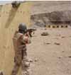 soldier on firing range