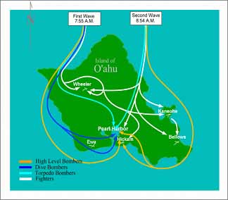 Pearl Harbor Attack Map