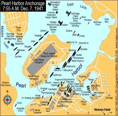 Pearl Harbor Ship Position